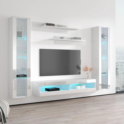 Meuble TV Mural Flottant Moderne Fly AB2 34TV