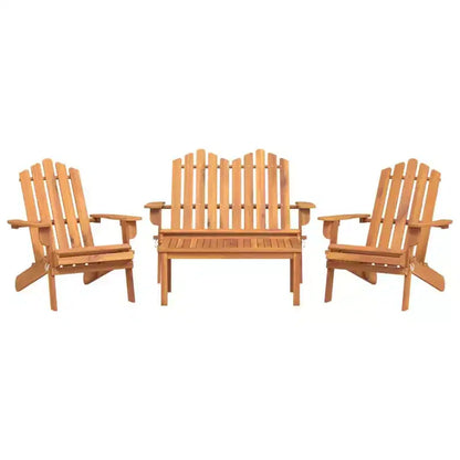 vidaXL Salon de jardin marron bois d'acacia massif Standard Pliable