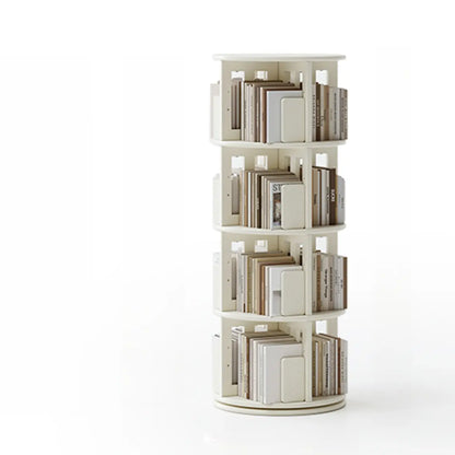 Bibliothèque verticale ouverte à l'arrière en hévéa pivotante avec tiroir