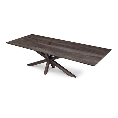 Table à manger en noyer avec pied araignée - Fabriquée à la main en bois massif - cette magnifique table en noyer avec pied araignée est une pièce maîtresse
