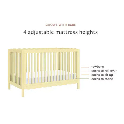 Babyletto Swell Culla Trasformabile 4-in-1 con Kit per la Conversione in Lettino per Bambini