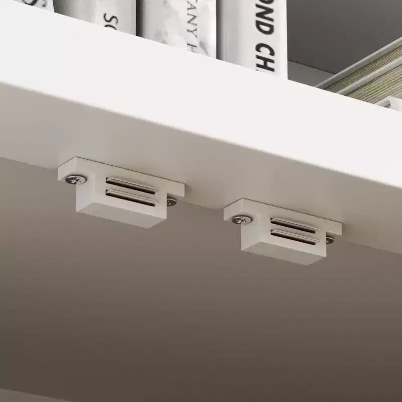 Famapy Mobile TV Bianco - Ampio Porta TV con Ante e Faretti LED per Soggiorno