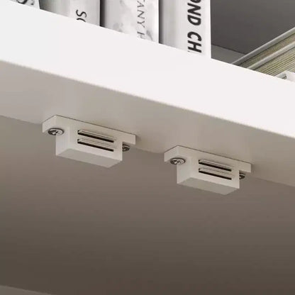 Famapy Mobile TV Bianco - Ampio Porta TV con Ante e Faretti LED per Soggiorno