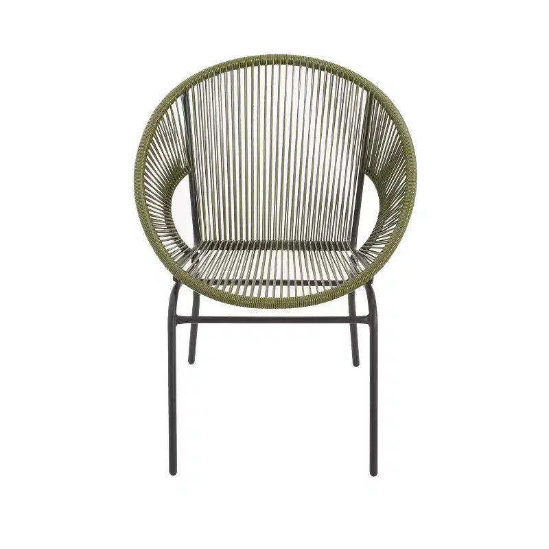Christopher Knight Home Paoa Set Salotto da Esterno in 3 Pezzi Intrecciato con Struttura in Ferro (Tavolo Non Incluso)