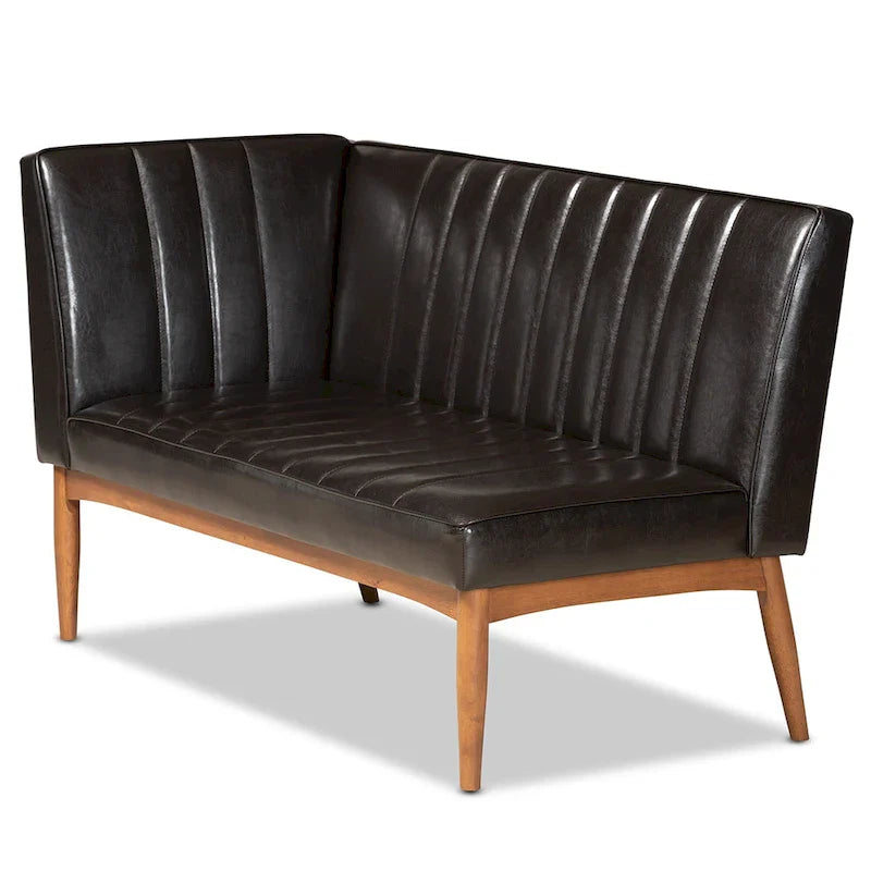 Set di 5 mobili per angolo pranzo Daymond Mid-Century con imbottitura e noce