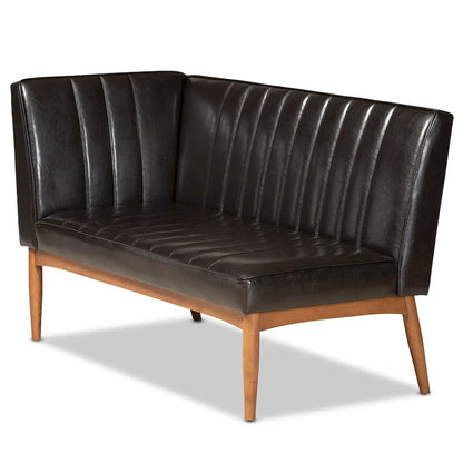 Set di 5 mobili per angolo pranzo Daymond Mid-Century con imbottitura e noce