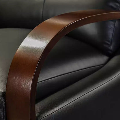 Lot de 2 fauteuils relax manuels en cuir véritable, inclinaison 159°