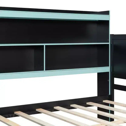 Letto a Giorno Gamer Hub con Scrivania, Luci RGB, Stazione di Ricarica, Cassetti e Testiera Libreria