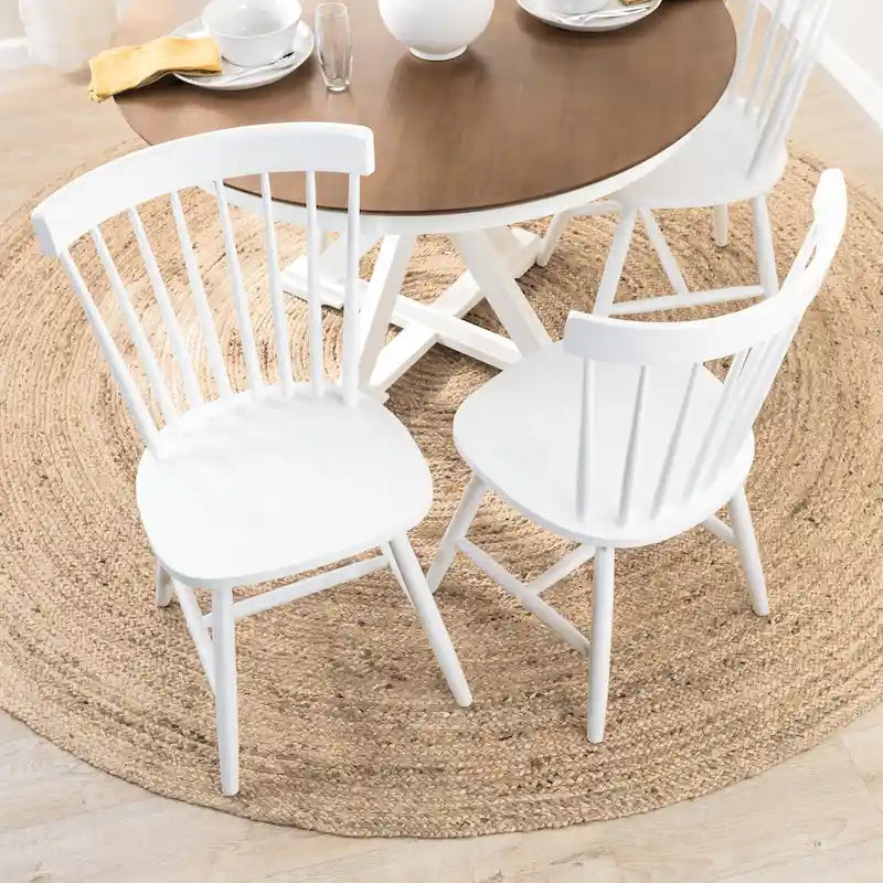 Sedie da pranzo con schienale alto e fuso Windsor Bush Furniture - Set di 2