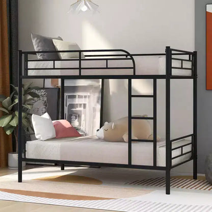 Letto a castello con scaletta e sponda di sicurezza Letti a castello in metallo per bambini, bambine, ragazzi, facile da montare, salvaspazio