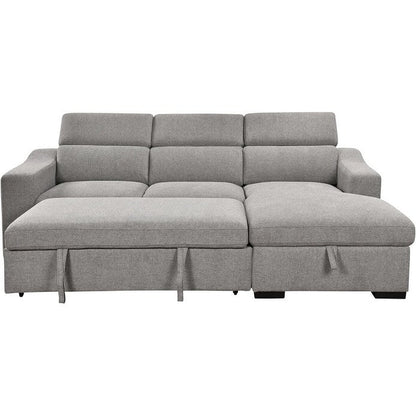 Divano componibile Roomfitters 103 con chaise longue contenitore, poggiatesta regolabili, divano angolare a L trasformabile in letto