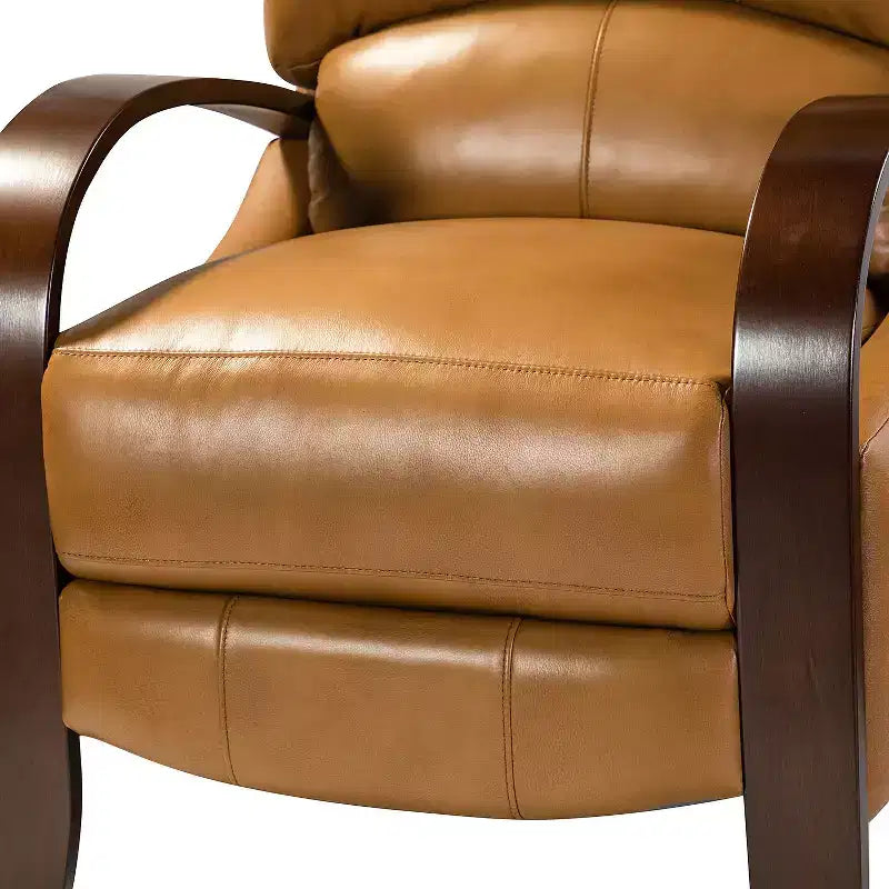 Lot de 2 fauteuils relax manuels en cuir véritable, inclinaison 159°