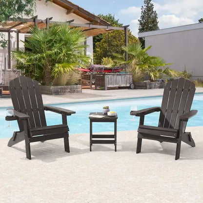 Bonosuki Set di 2 sedie Adirondack pieghevoli per patio e braciere