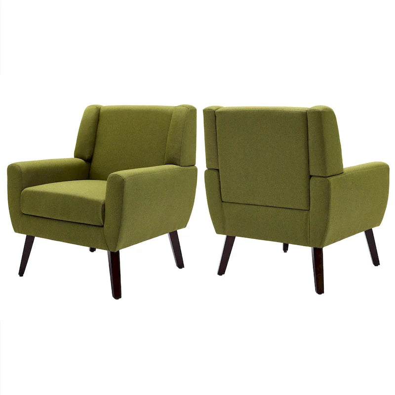 Fauteuil d'appoint en lin, à oreilles, lot de 2