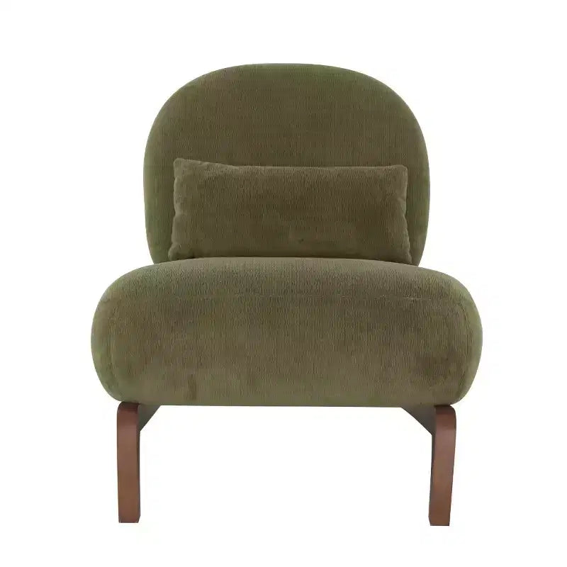 Moderna sedia imbottita graziosa, comoda poltrona senza braccioli per salotto, camera da letto, appartamento o balcone - Panipeachy