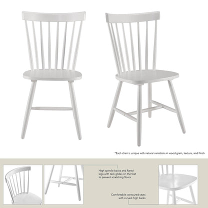 Sedie da pranzo con schienale alto e fuso Windsor Bush Furniture - Set di 2