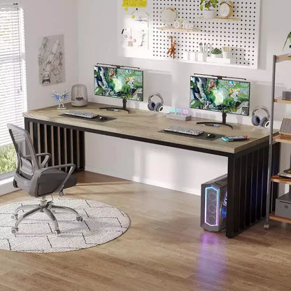 Lantine 78.74 Scrivania da computer extra lunga per 2 persone per ufficio in casa