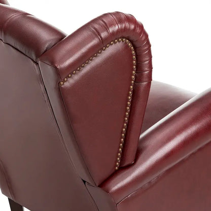 Fauteuil Alex Classic Wingback en cuir avec clous décoratifs (lot de 2) par HULALA HOME
