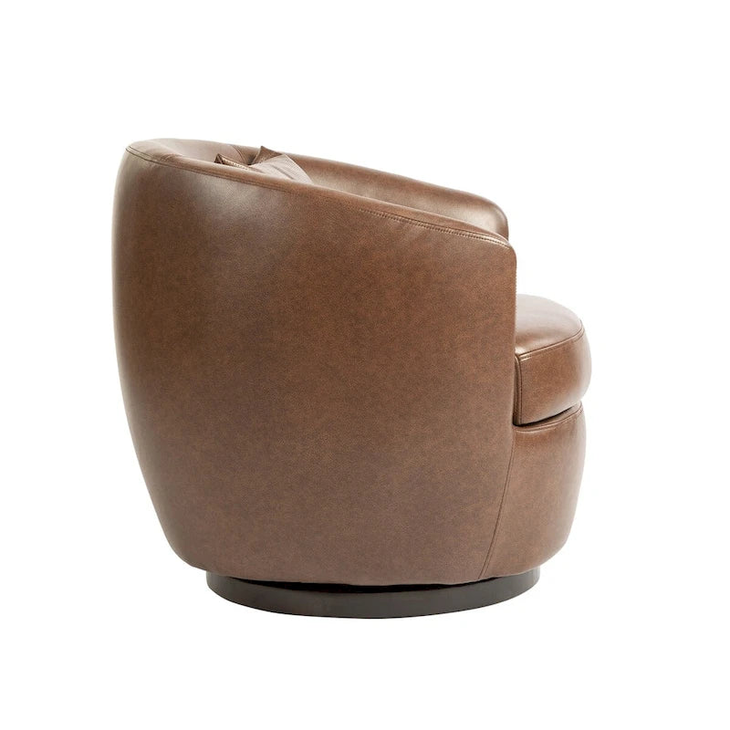 Fauteuil pivotant rembourré avec rangement, chaise d'appoint moderne pour salon, chambre, bureau, espaces de lecture - PU