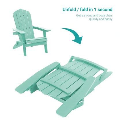 Bonosuki Set di 2 sedie Adirondack pieghevoli per patio e braciere