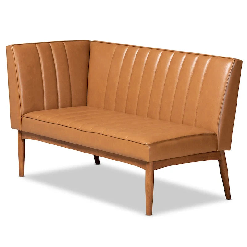 Set di 5 mobili per angolo pranzo Daymond Mid-Century con imbottitura e noce