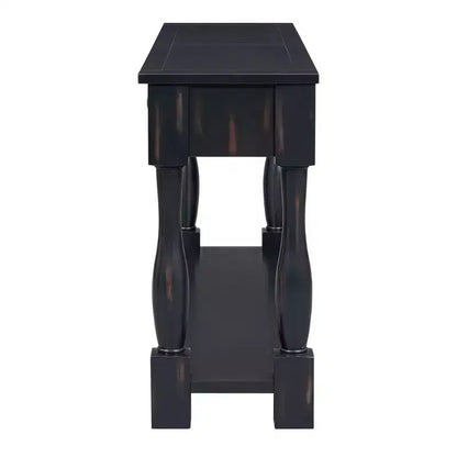 Whisen Console Longue Rectangulaire en Bois de Style Méditerranéen avec Tiroirs et Étagère