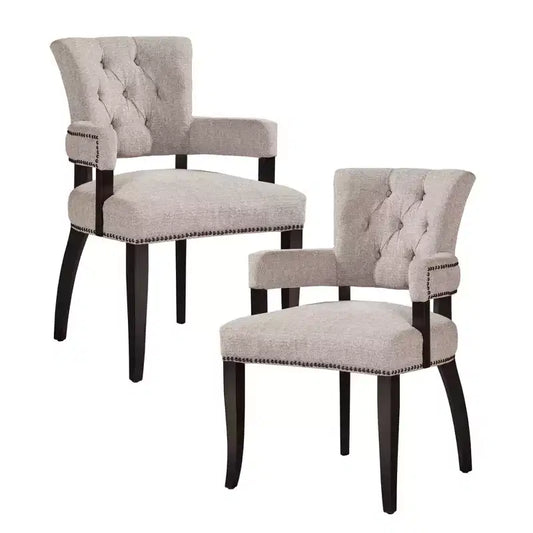 Lot de 2 chaises de salle à manger Brooklyn crème