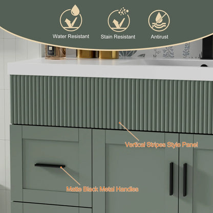Mobile bagno 30/36/48 Wavy Line con lavabo e rubinetto